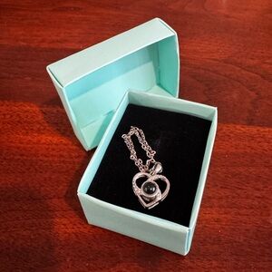 Elegant Silver Heart Pendant Necklace